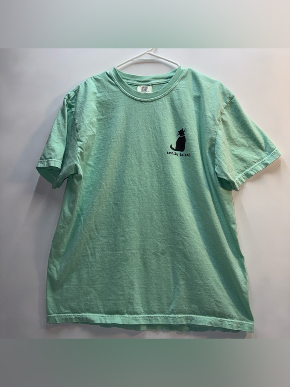 Comfort Colors Amelia Island “Catty Hour” Teal Tiki Bar T-Shirt - Picture 2 of 8
